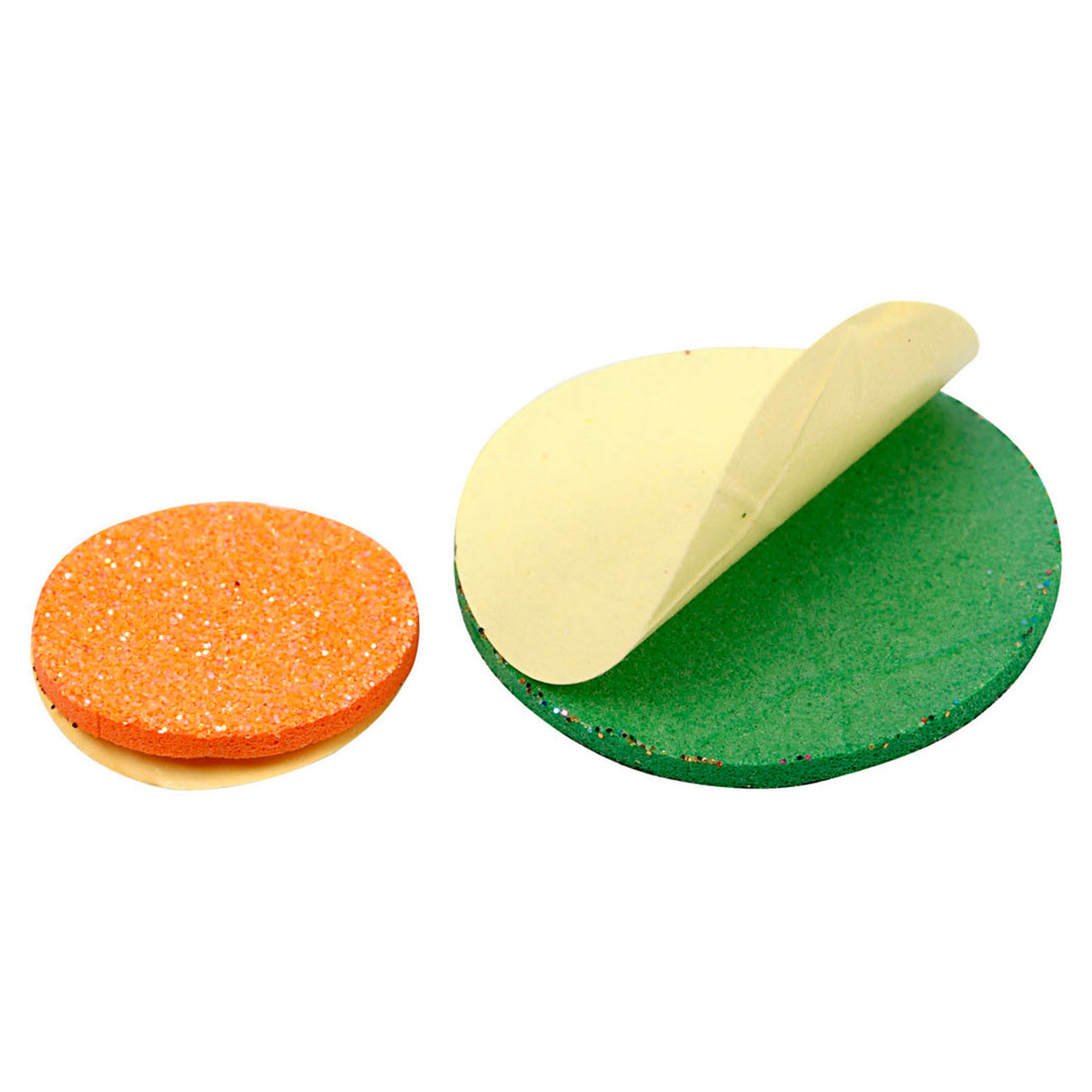 Foam Shapes Glitter Circles, 150 pcs.