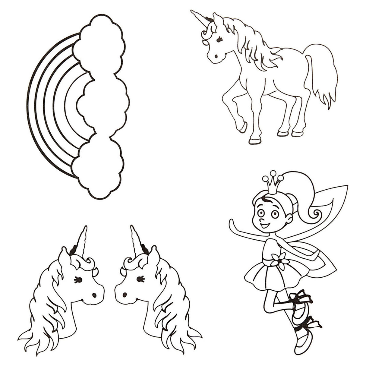 Shrink film with unicorn motifs