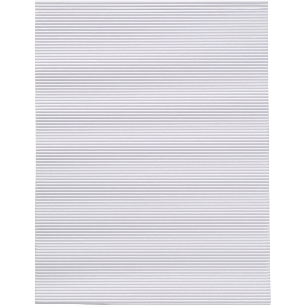 Rippen -Pappe Farbe 80gr, 10 Blätter