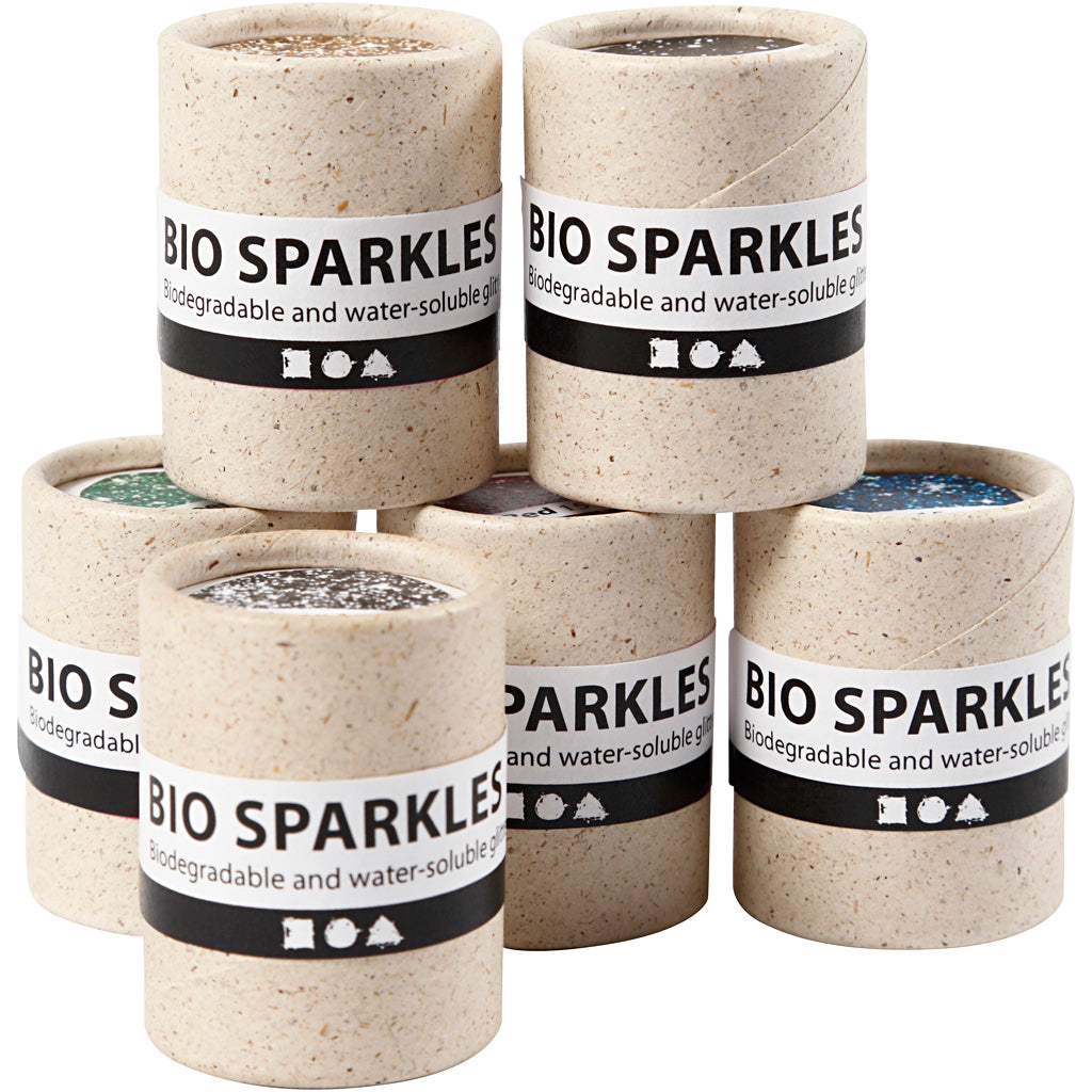Creativ yrityksen bio glittervärit, 6x10gr