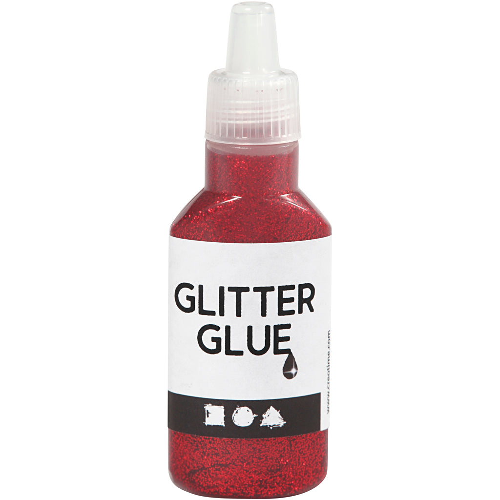 Gliú glitter cuideachta Creativ, dearg, 25 ml 1 buidéal