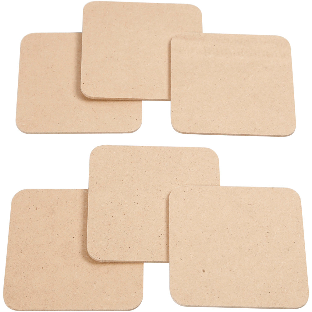Creativ company coasters, size 10x10 cm, thickness 3 mm, 50 pieces in a box