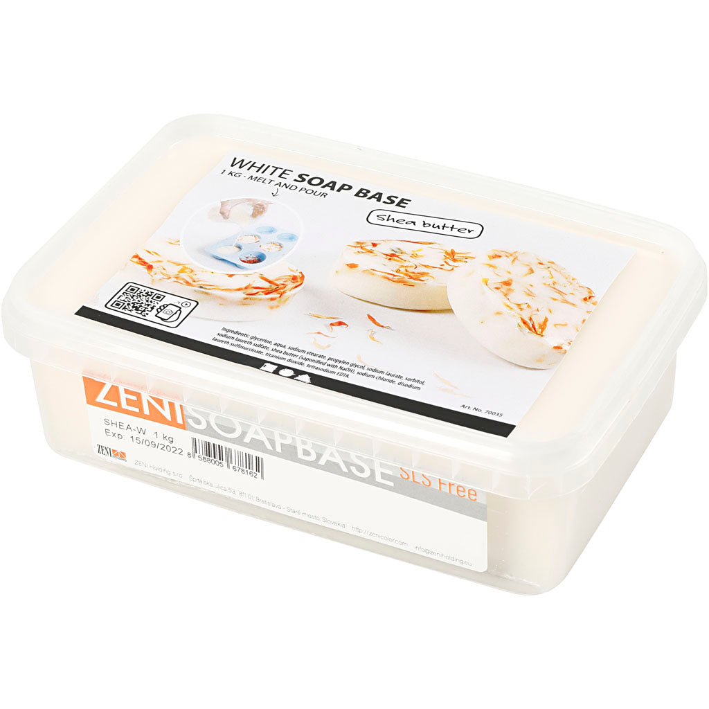 Mýdlový základ Creativ company s bambuckým máslem, bílý, 1 kg