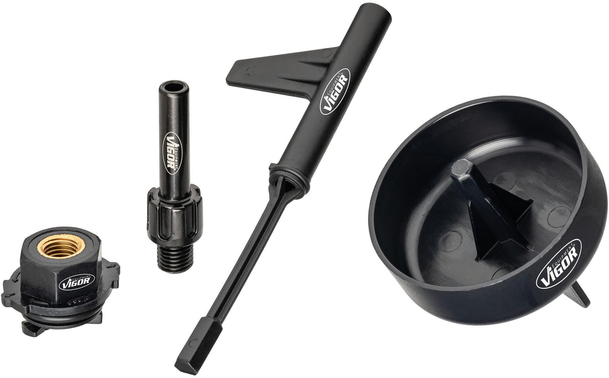 Vigor transmission oil adapter set v7385 oil service kit, 9g-troni, code 725.4-piece.