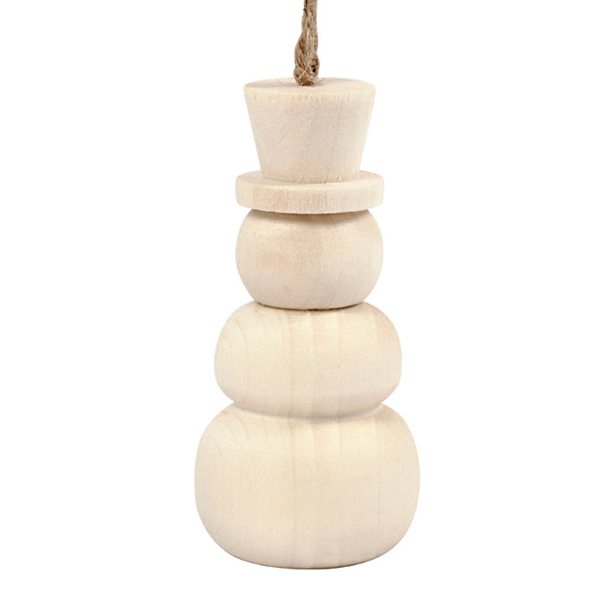 Wooden Snowman Pendant