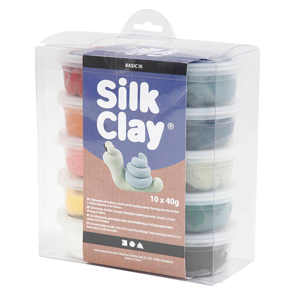 Creativ company silk clay, pastelkleuren, 10dlg.