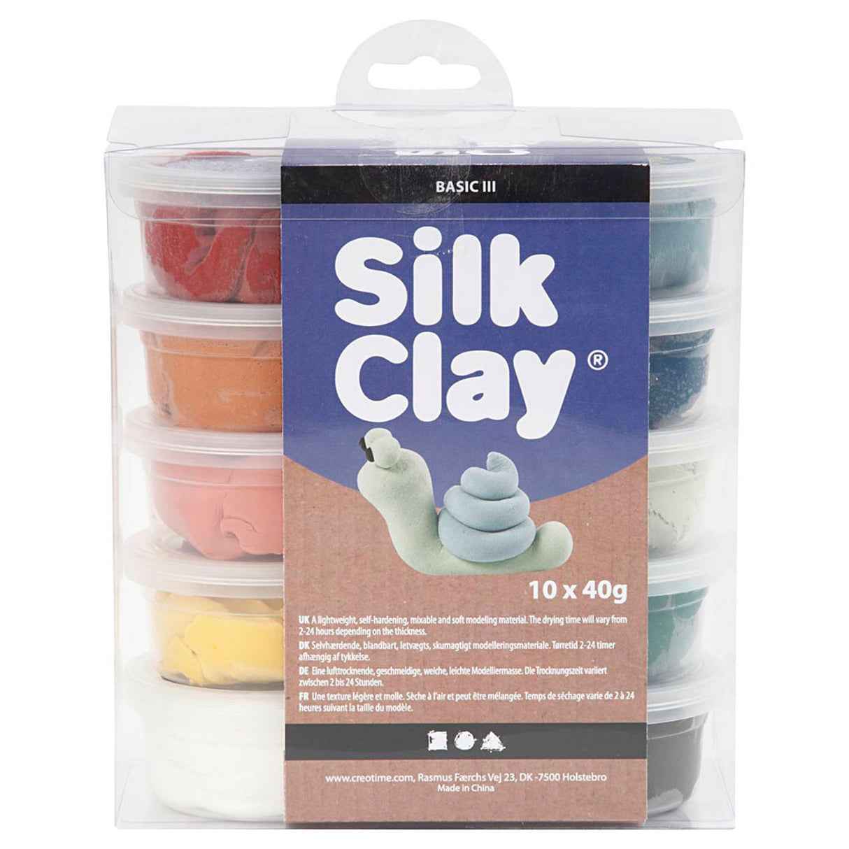 Silk Clay, Pastel Colors, 10 pcs.