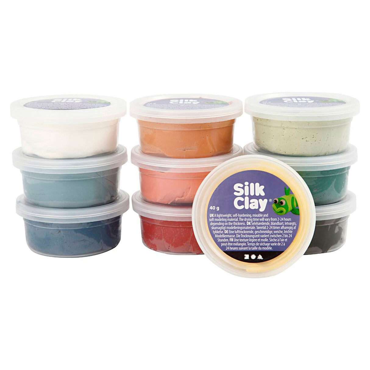 Creativ company silk clay, pastelkleuren, 10dlg.