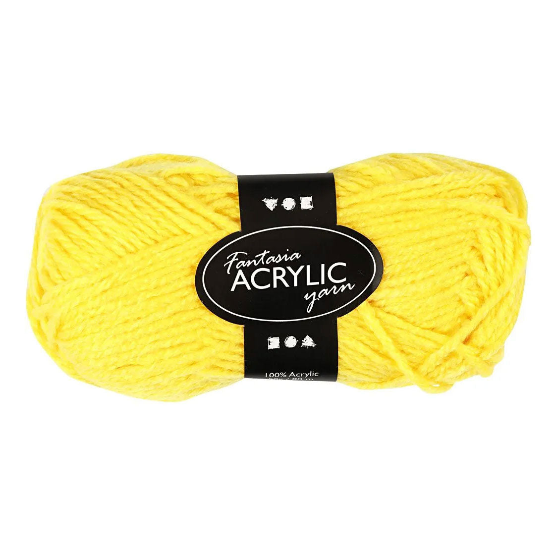 Acrylic yarn Yellow 50gr, 80m