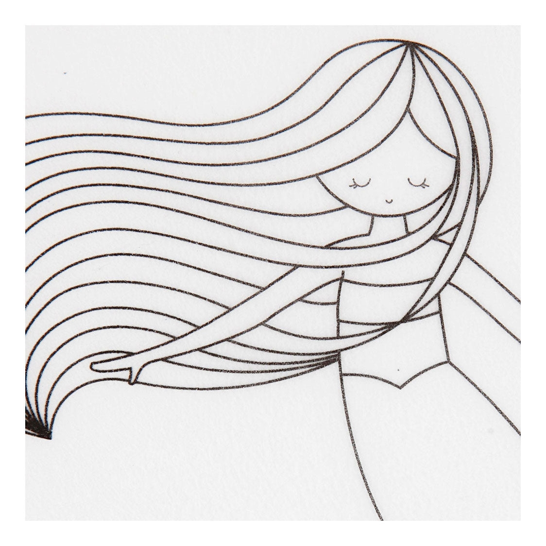 Sheets krymper film med Motifs Mermaid, 4 ..