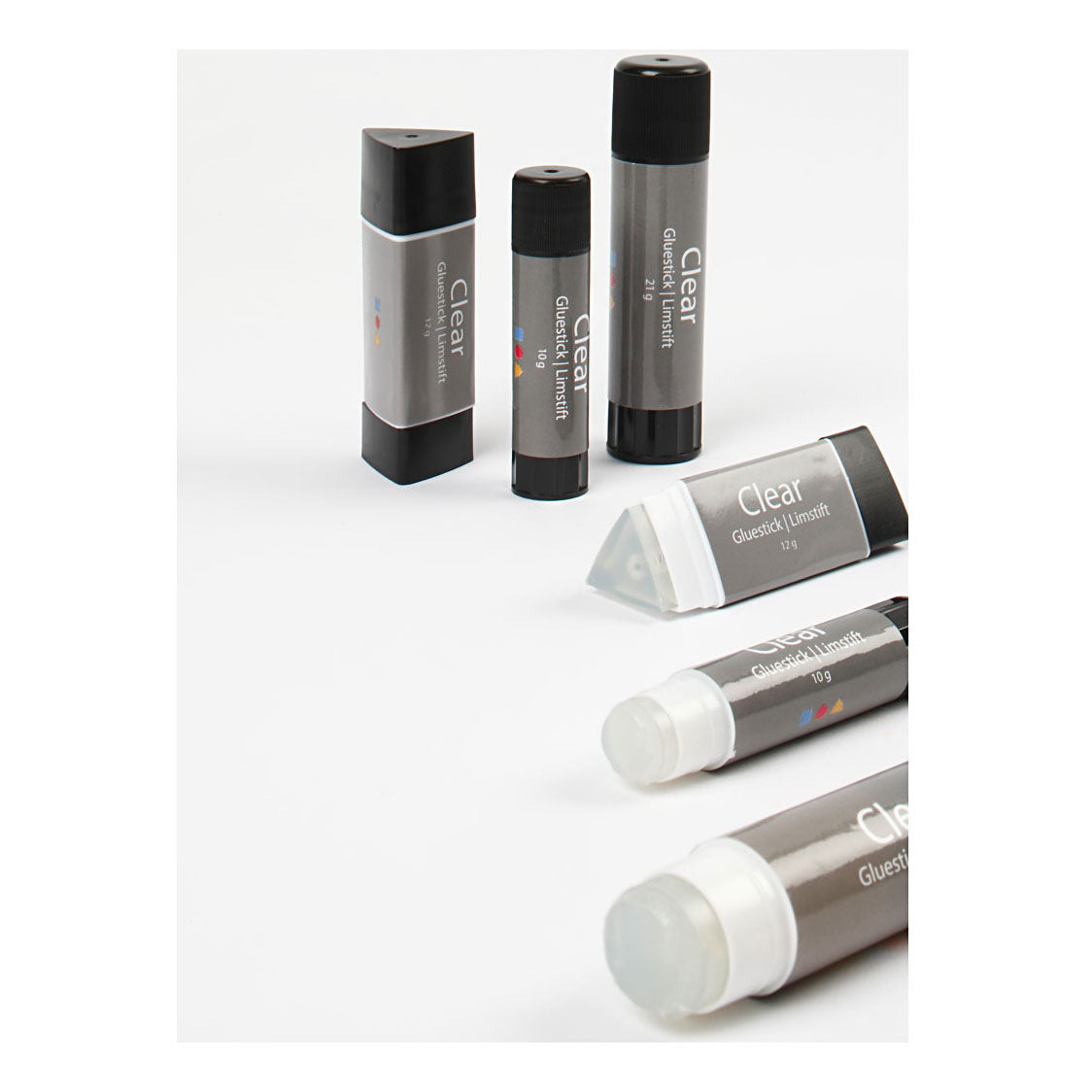 Creativ company transparent glue stick, round, 10 g, 1 piece