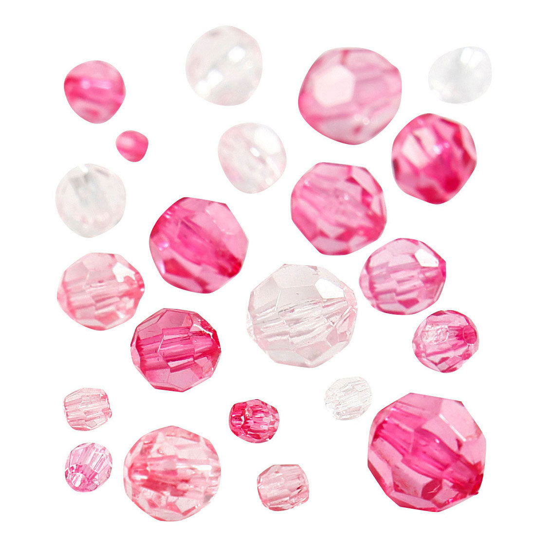 Creativ company facet beads mix pink, 45 grams