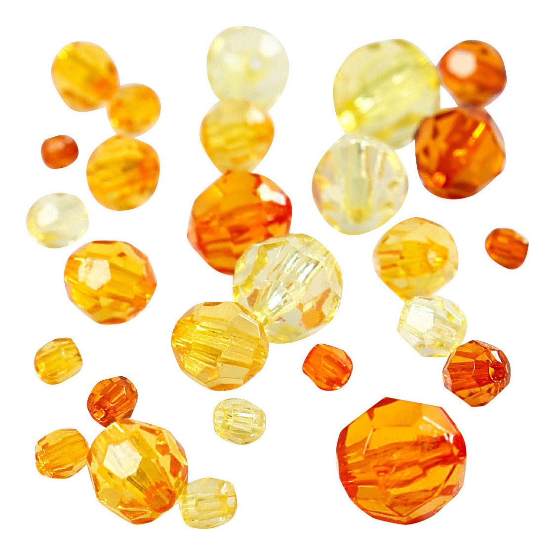 Creativ company facet beads mix yellow, 45 grams