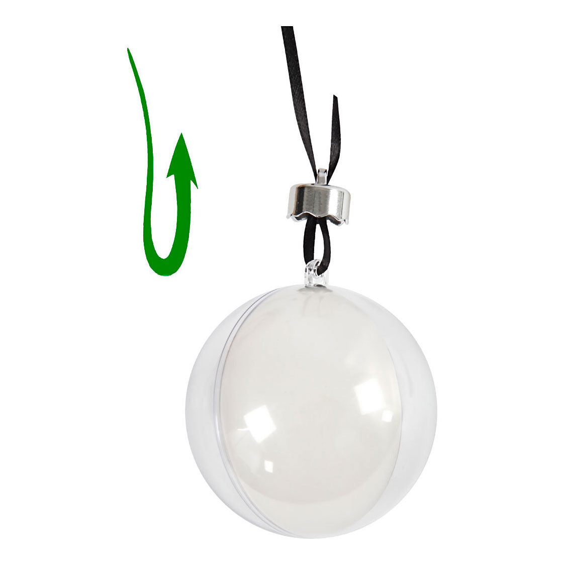 Creativ company decorative balls, d 6 cm, transparent, 8 pieces 1 box