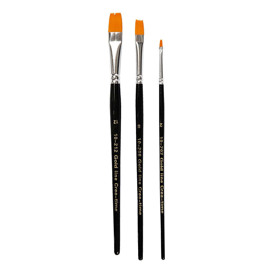 Creativ Company Gold Line round brushes, 5 pcs.