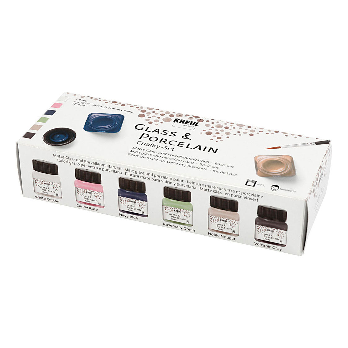 Kreativen Computerslas an Porzella Lack Limite Faarf, 6st.