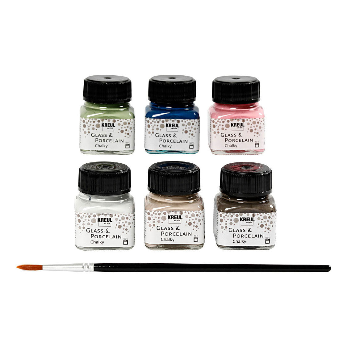 Kreativen Computerslas an Porzella Lack Limite Faarf, 6st.