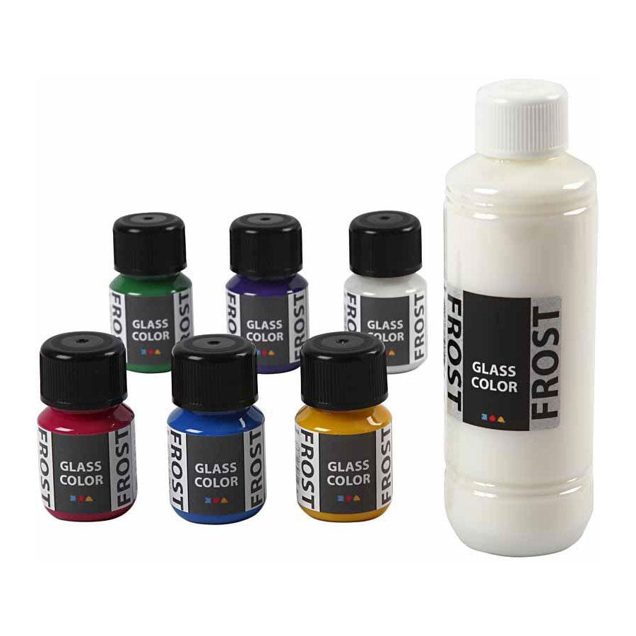 Creativ company glass color frost, various colors, 6x30 ml 1 box