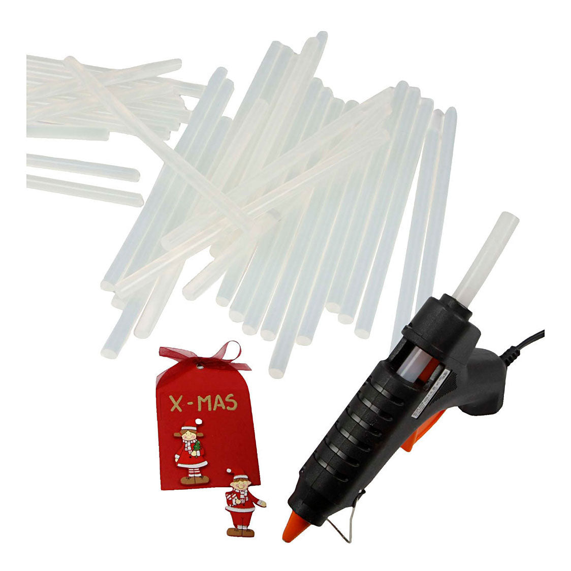 Creativ company glue gun refills maxi, l: 25 cm, d 11 mm, 50 pieces 1 box