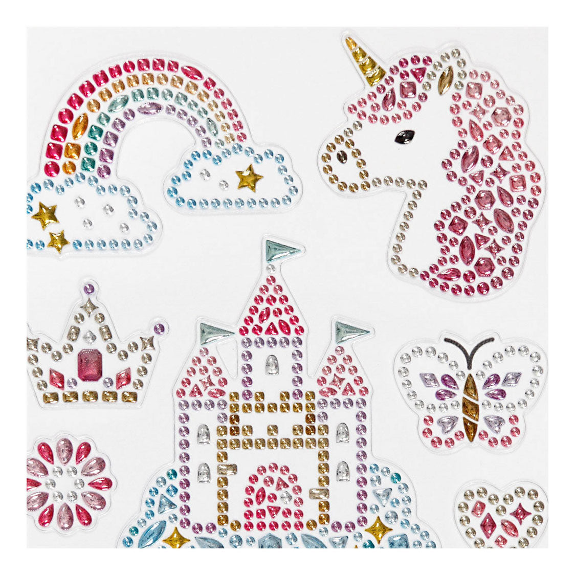 Creativ company diamond stickers, unicorn universe, sheet 10x16 cm, 1 sheet