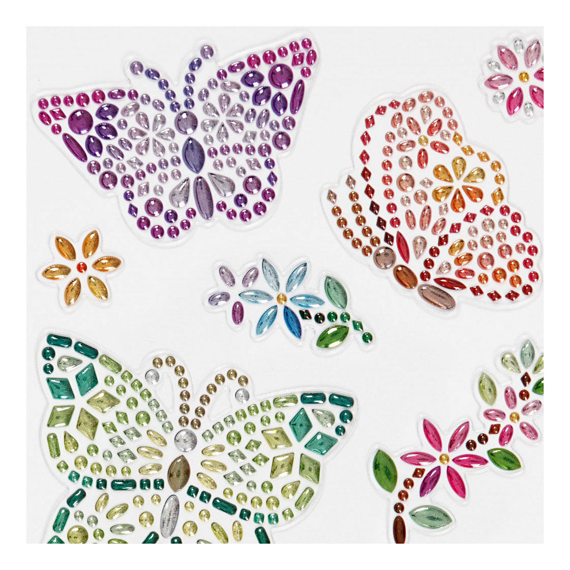 Creativ company diamond stickers, butterflies, sheet 10x16 cm, 1 sheet