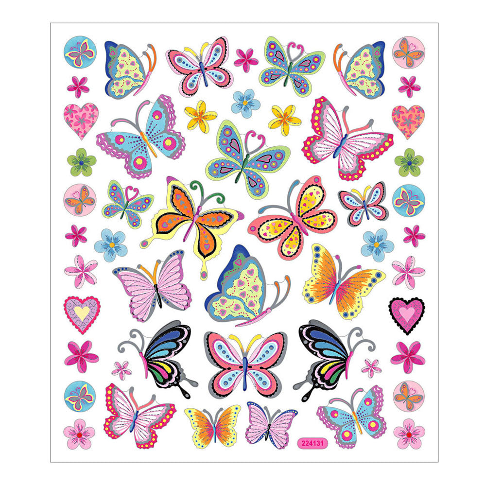 Kreativ Company Stickers Flowers and Butterflies, 1 list