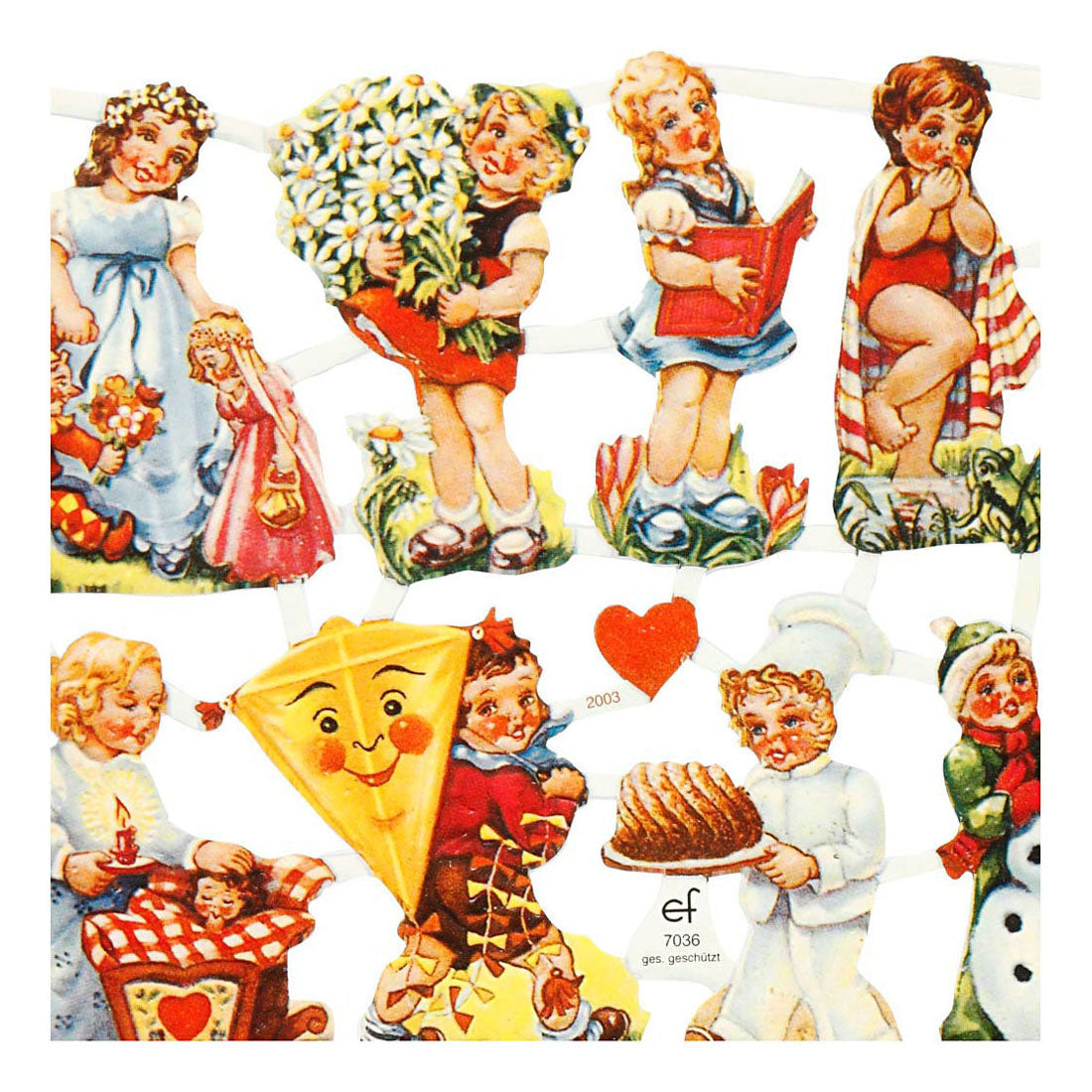 Creativ company vintage pictures, nostalgic children, sheet 16.5x23.5 cm, 2 sheets 1 box