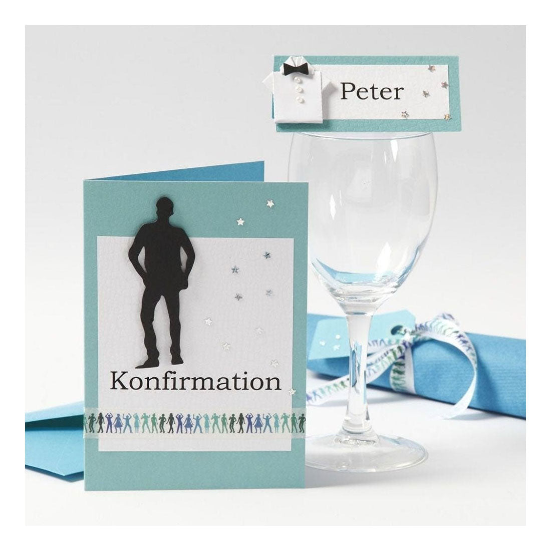 Creative company business cards, size 9x4 cm, 220 g, off-white, 20 pieces in a box