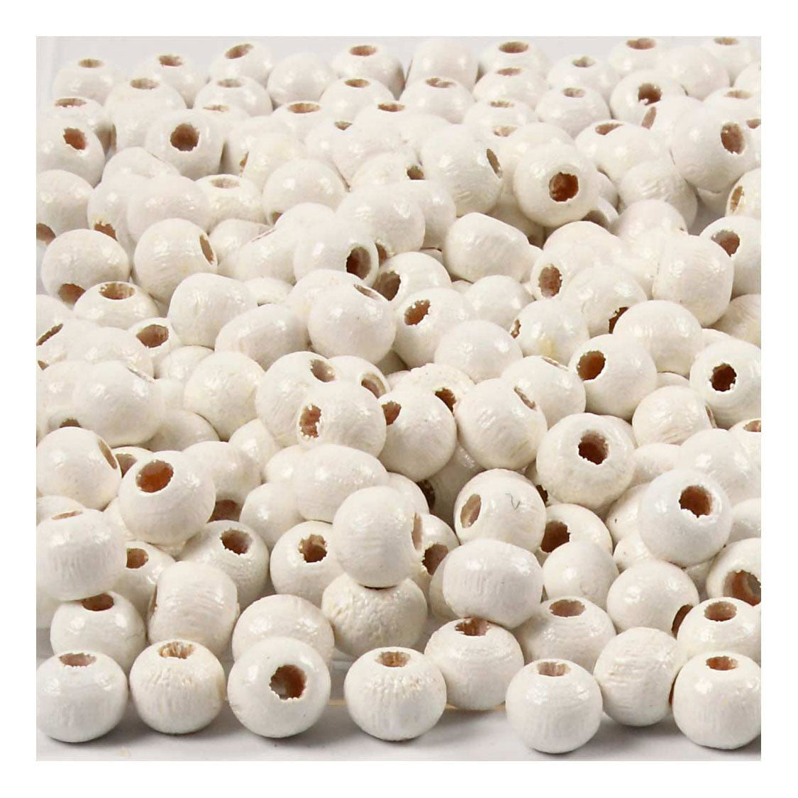 Creativ Company Wooden Beads White, 150 pcs.