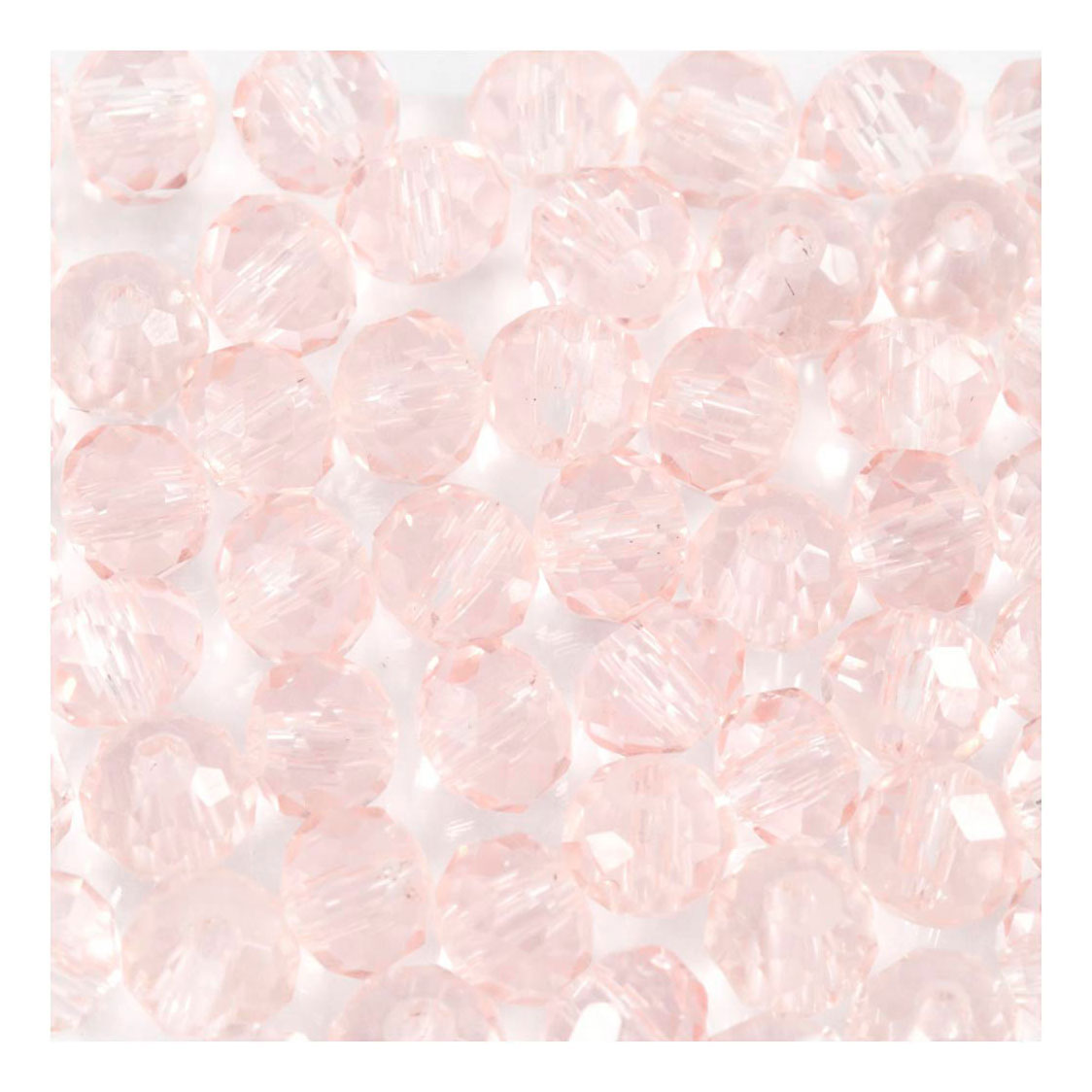 Creativ company glass beads light pink, 45 pcs.