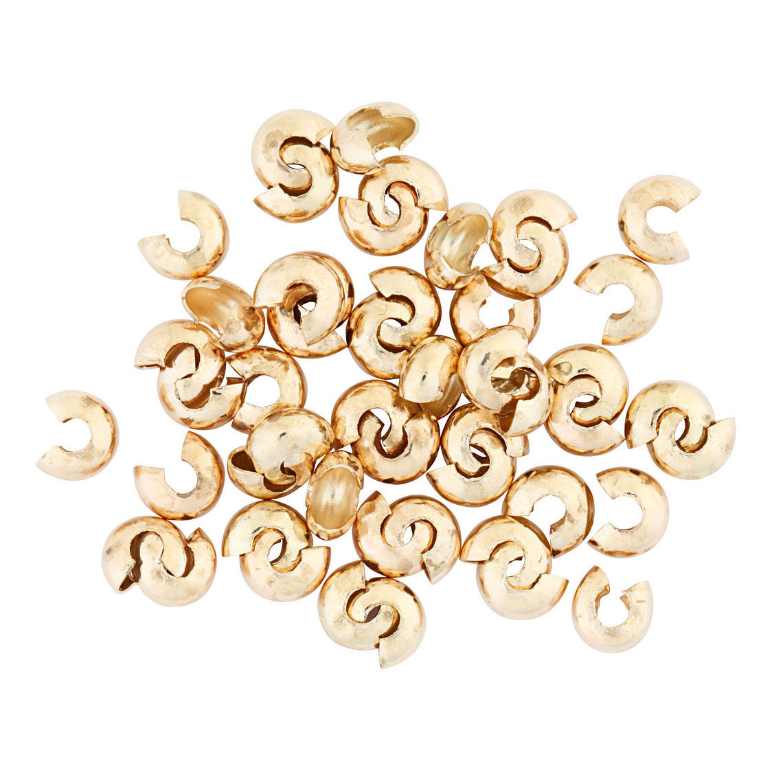 Creativ company metal sleeve, d 5 mm, gold-plated, 50 pieces in a box