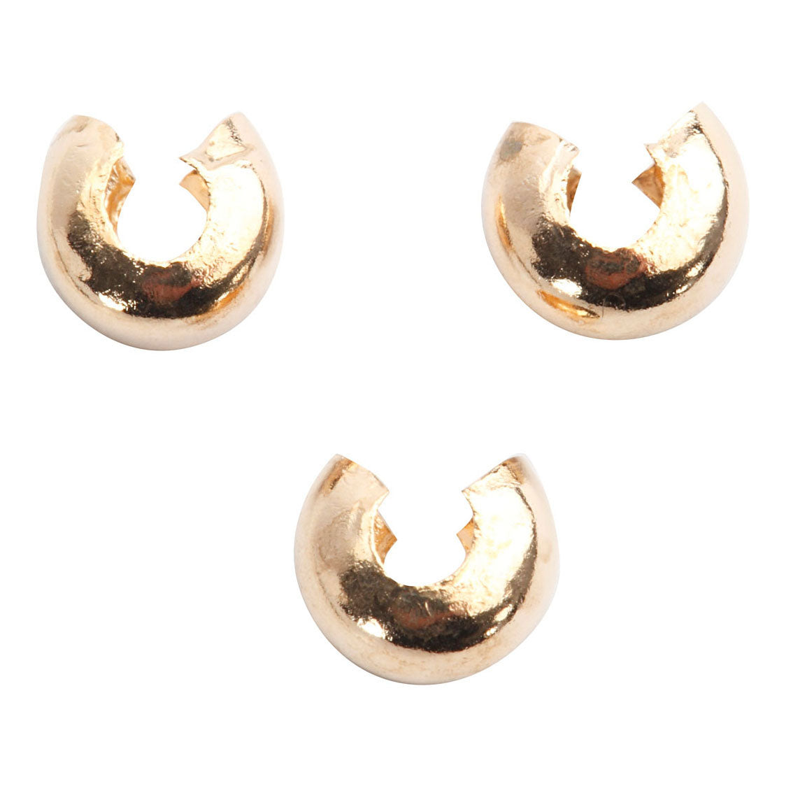 Creativ company metal sleeve, d 5 mm, gold-plated, 50 pieces in a box