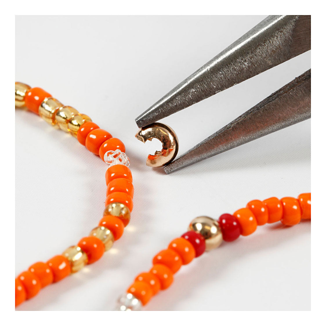 Creativ company metal sleeve, d 5 mm, gold-plated, 50 pieces in a box