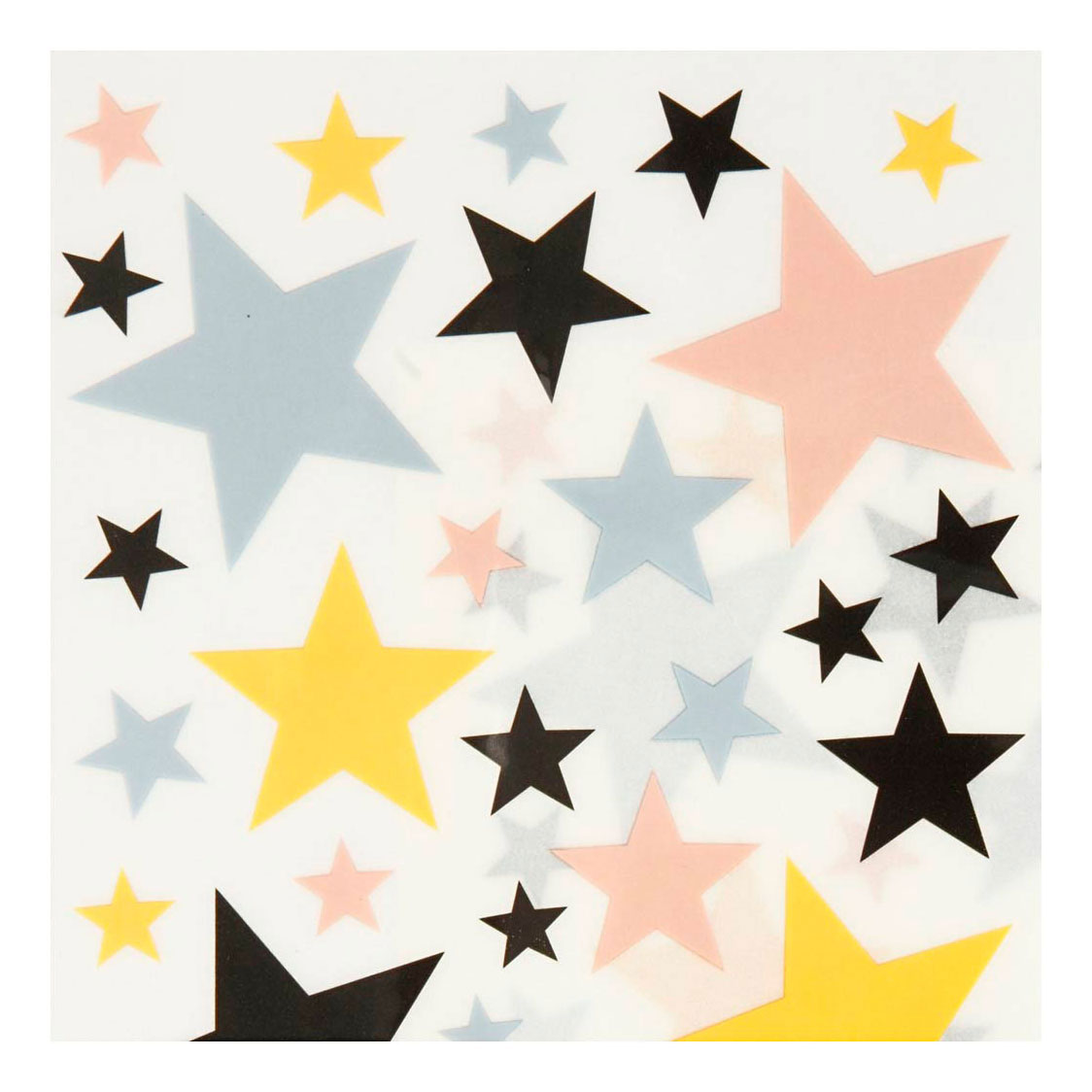 Creativ company rub-on stickers, stars, sheet 12.2x15.3 cm, 1 box