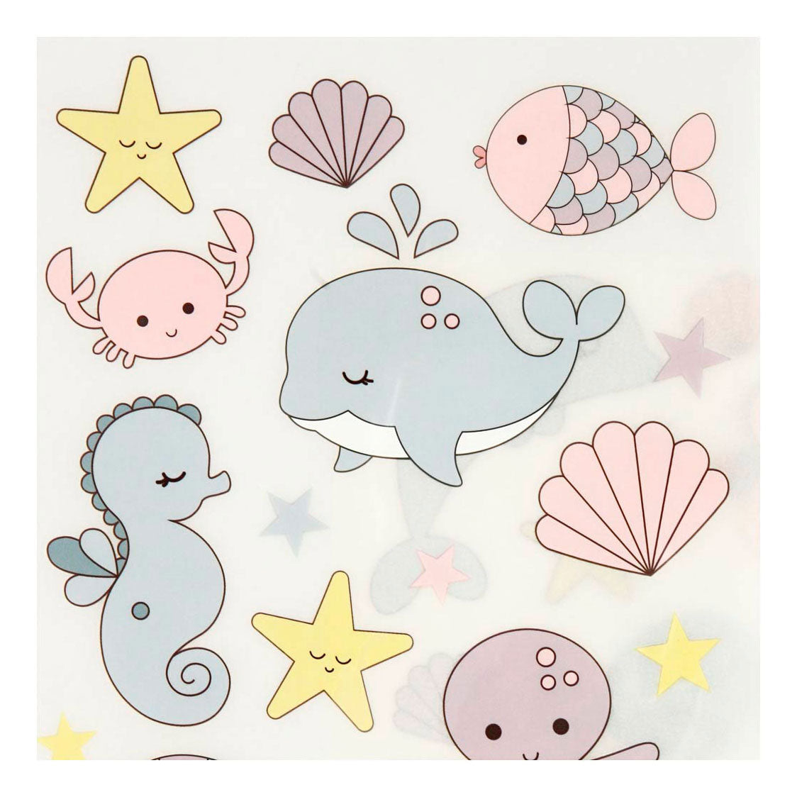 Creativ company rub-on stickers, ocean, sheet 12.2x15.3 cm, 1 box