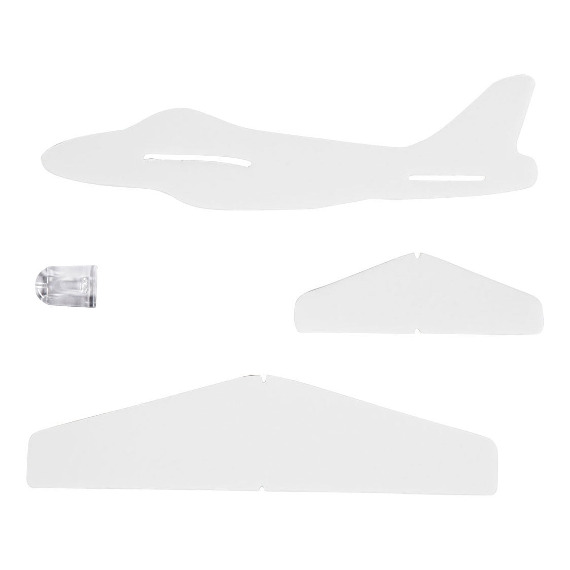 Creativ company airplanes, l: 19 cm, w: 17.5 cm, white, 2 pieces in 1 box