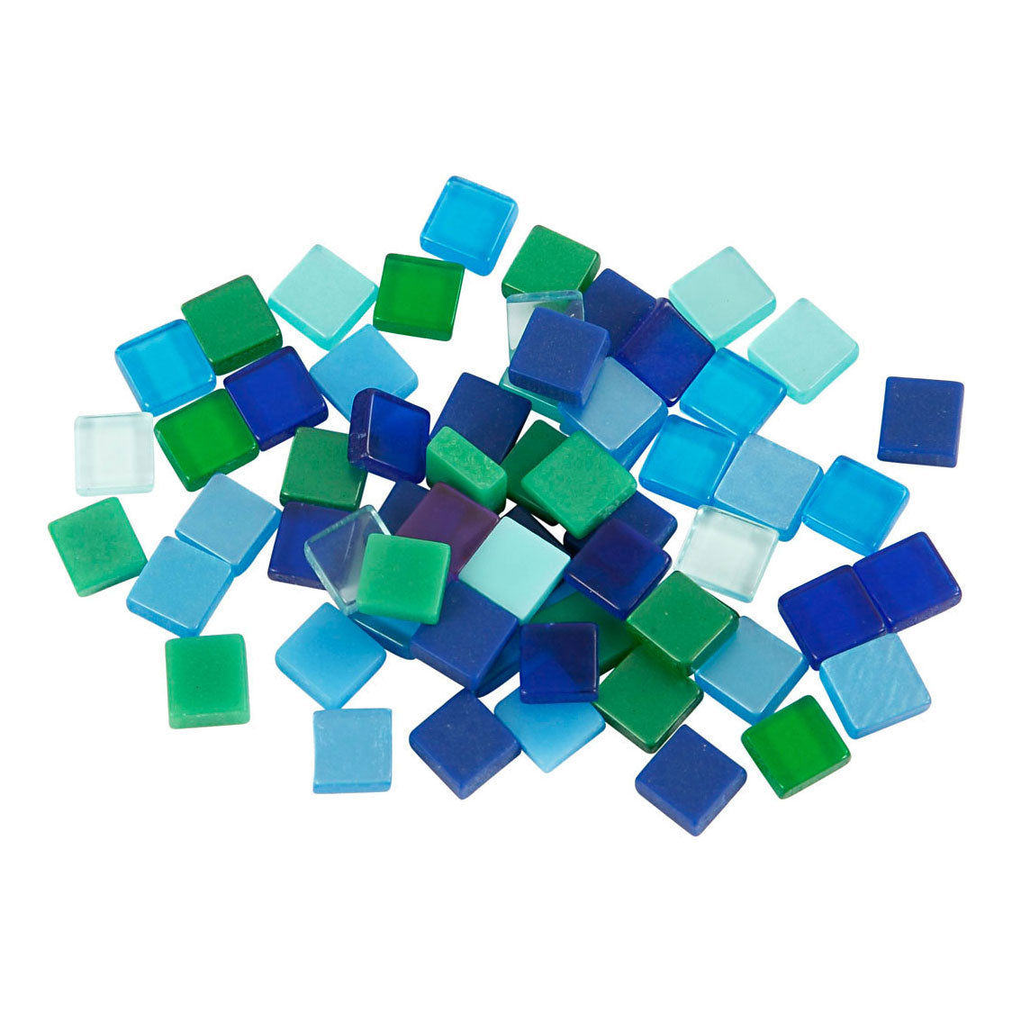 Creativ company mini mosaic, size 5x5 mm, thickness 2 mm, blue-green harmony, 25 g 1 box