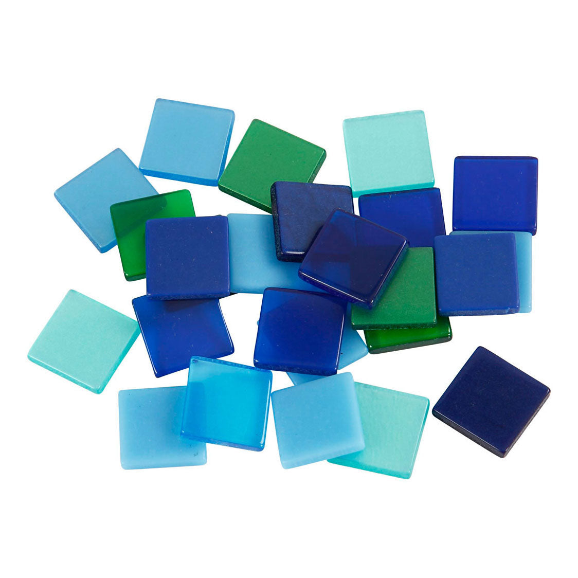 Creativ company mini mosaic, size 10x10 mm, thickness 2 mm, blue-green harmony, 25 g 1 box