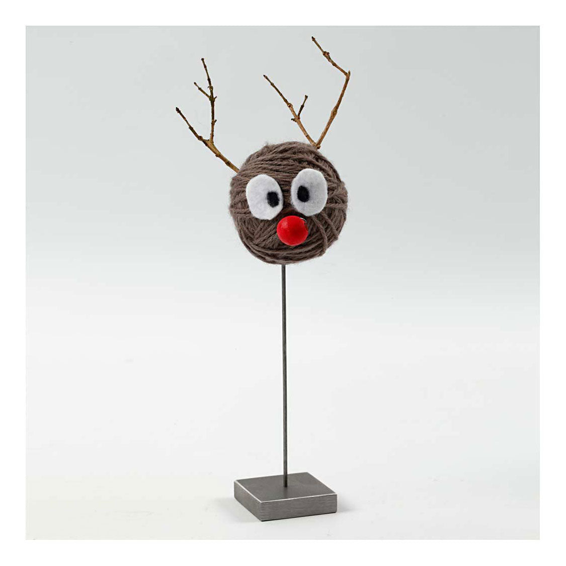 Creativ Company Melbourne wool yarn, length 92 m, gray brown, 50 g, 1 ball