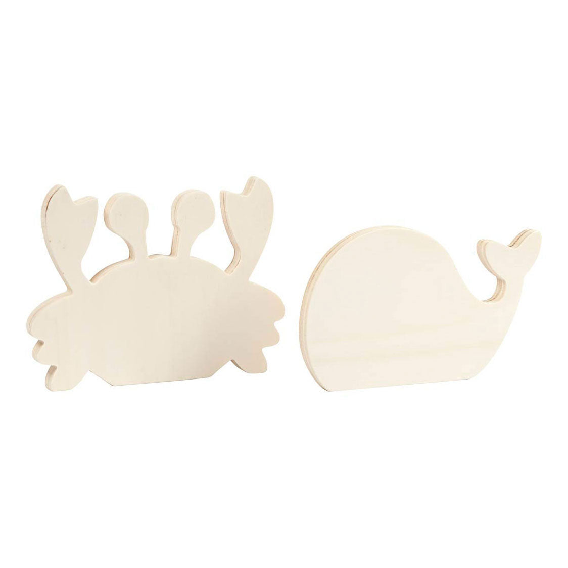 Creativ company water world figures, crab and whale, h: 9.5-12 cm, w: 16 cm, thickness 1.2 cm, 2 pieces 1 box
