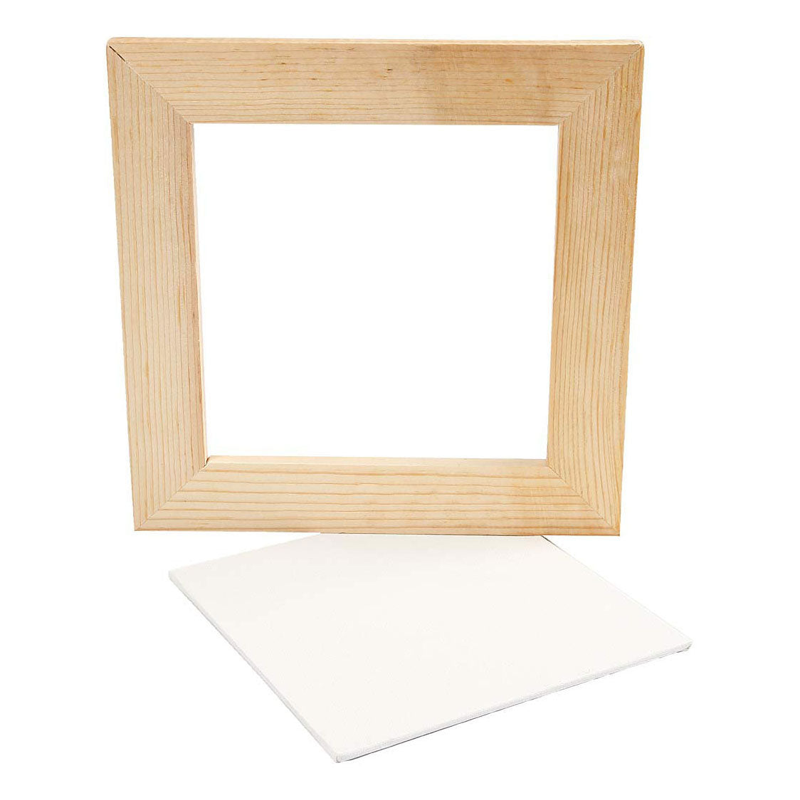 Creativ company canvas panel with frame, size 15x15x0.3 cm, white, 1 piece