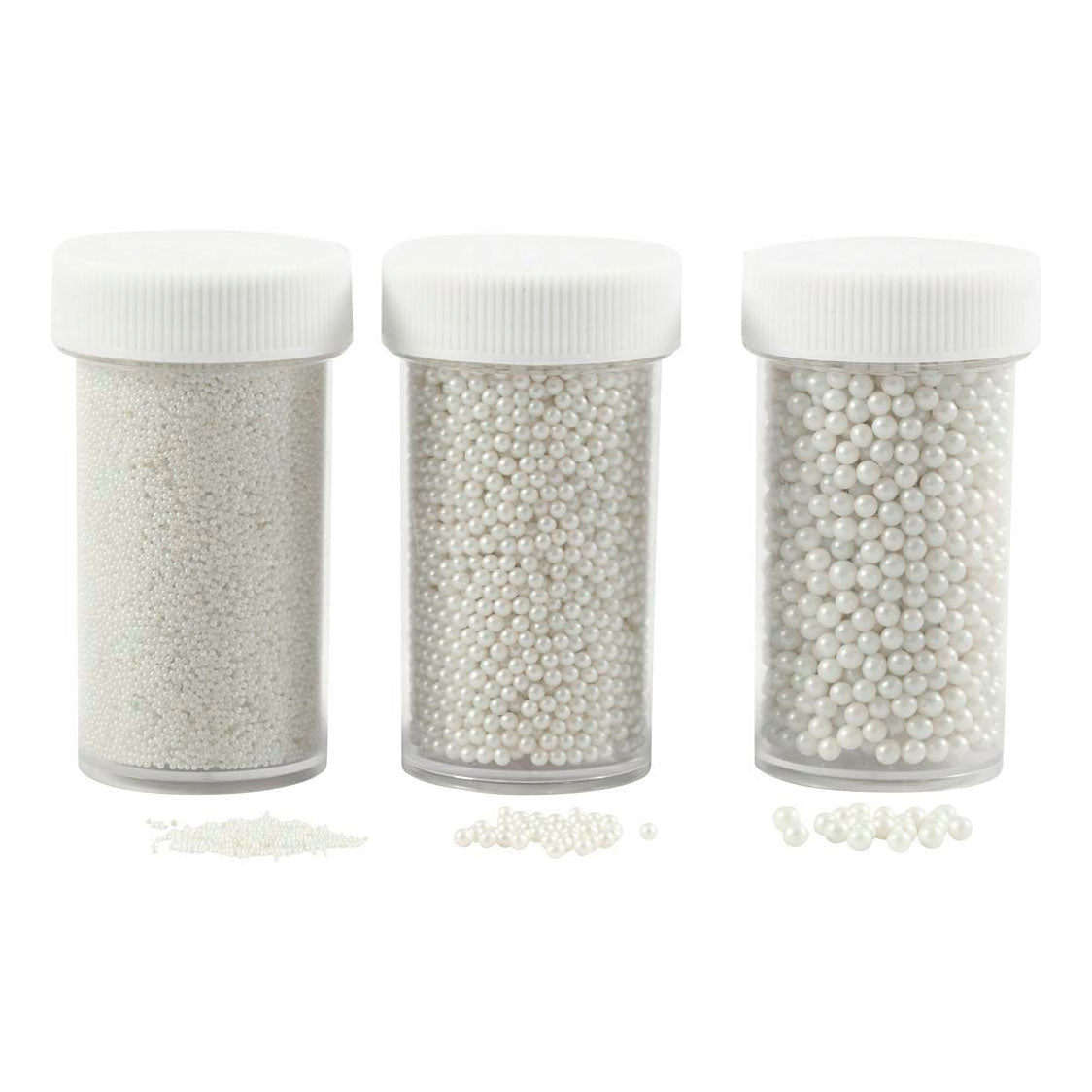 Creativ Company Mini Stone Divers of Glass Pearl Powling, 3x45 gramov