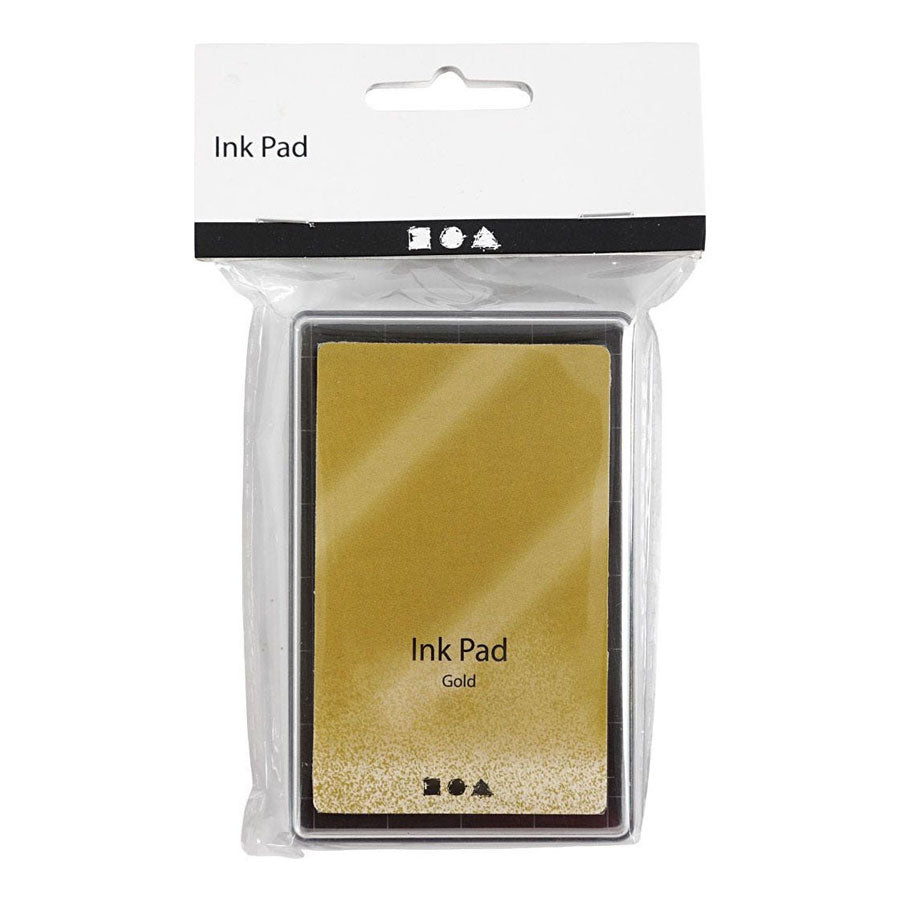 Creativ cég bélyegző tinta, h: 2 cm, méret 9x6 cm, arany, 1 db