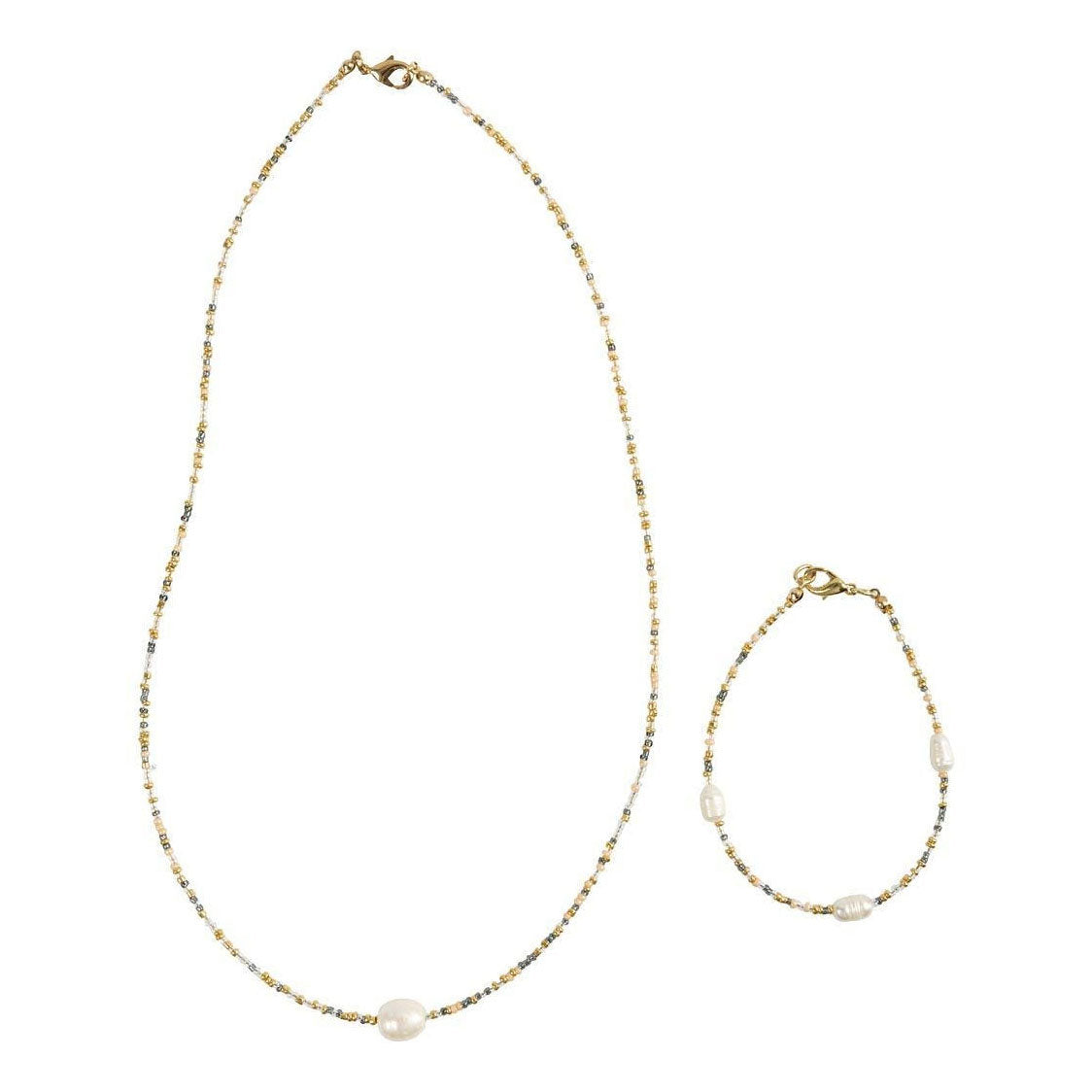 Creativ company mini hobby set jewelry, bracelet and necklace with clasp, 1 box