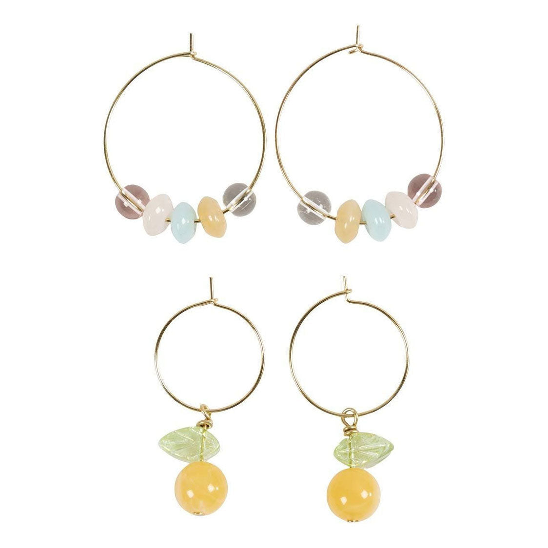 Creativ company mini hobby set jewelry, earrings with beads, 1 box