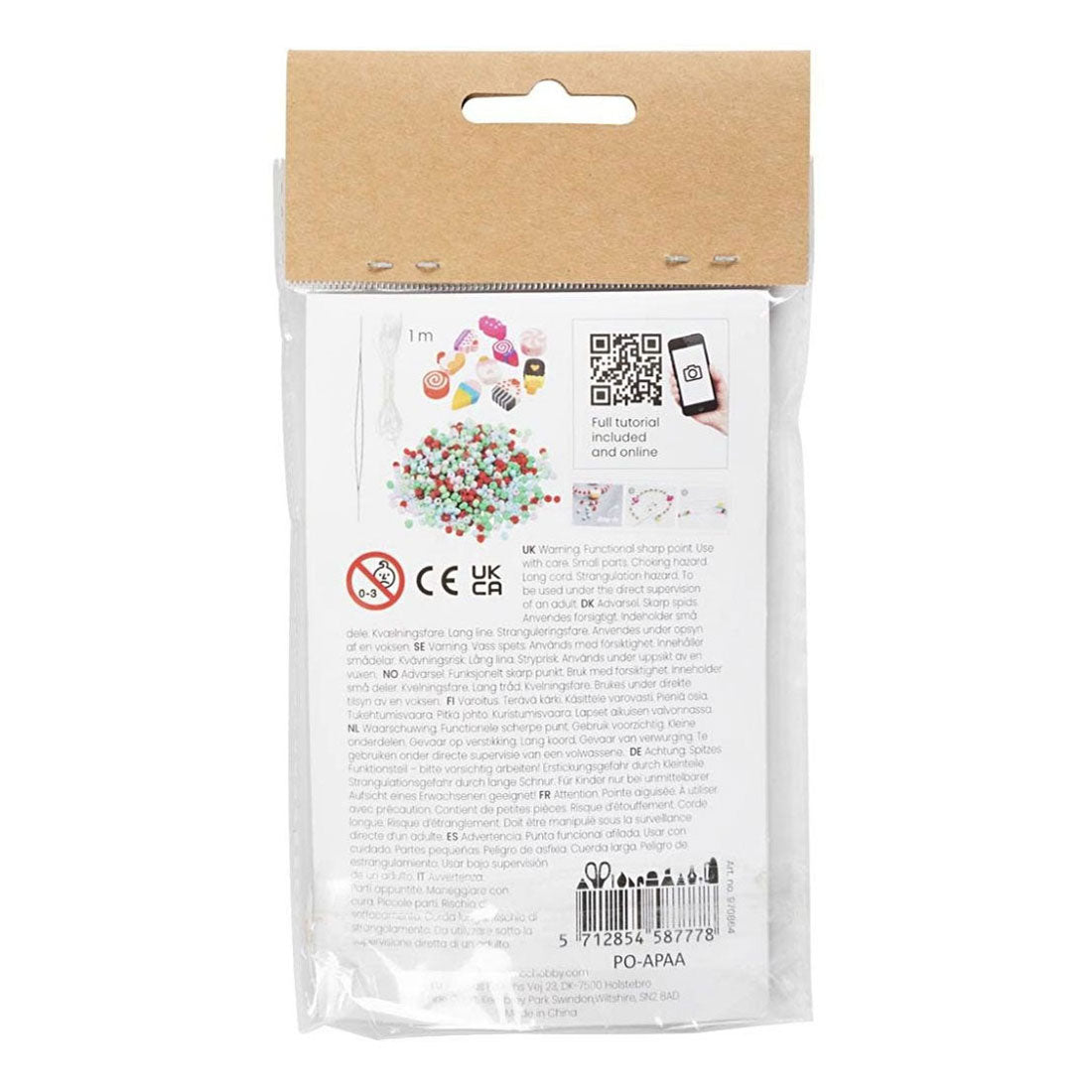 Creativ company mini hobby set jewelry, elastic bracelet and ring, 1 box