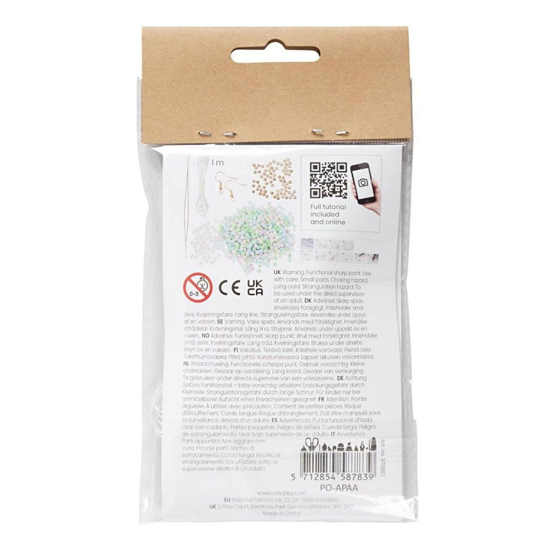 Creativ company mini hobbyset sieraden, elastische armband, oorbel, 1 doos