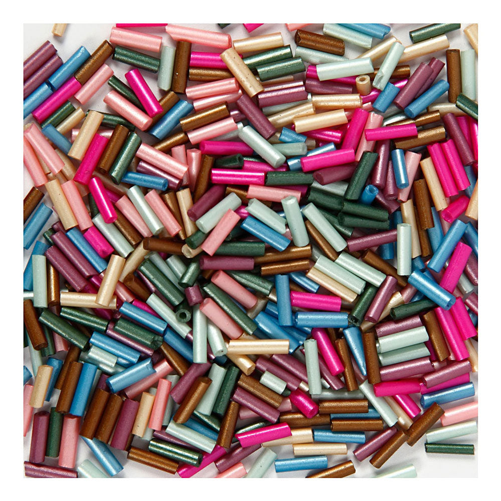 Creativ-yrityksen helmisekoitus, l: 6 mm, halkaisija 1,5-2 mm, reiän koko 1 mm, metallivärit, 130 gr 1 laatikko