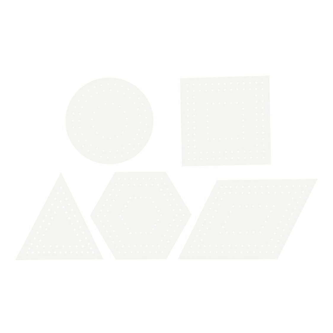 Krížikový kartón Creativ company, geometrický, veľkosť 10-17 cm, biely, 20 kusov 1 krabica