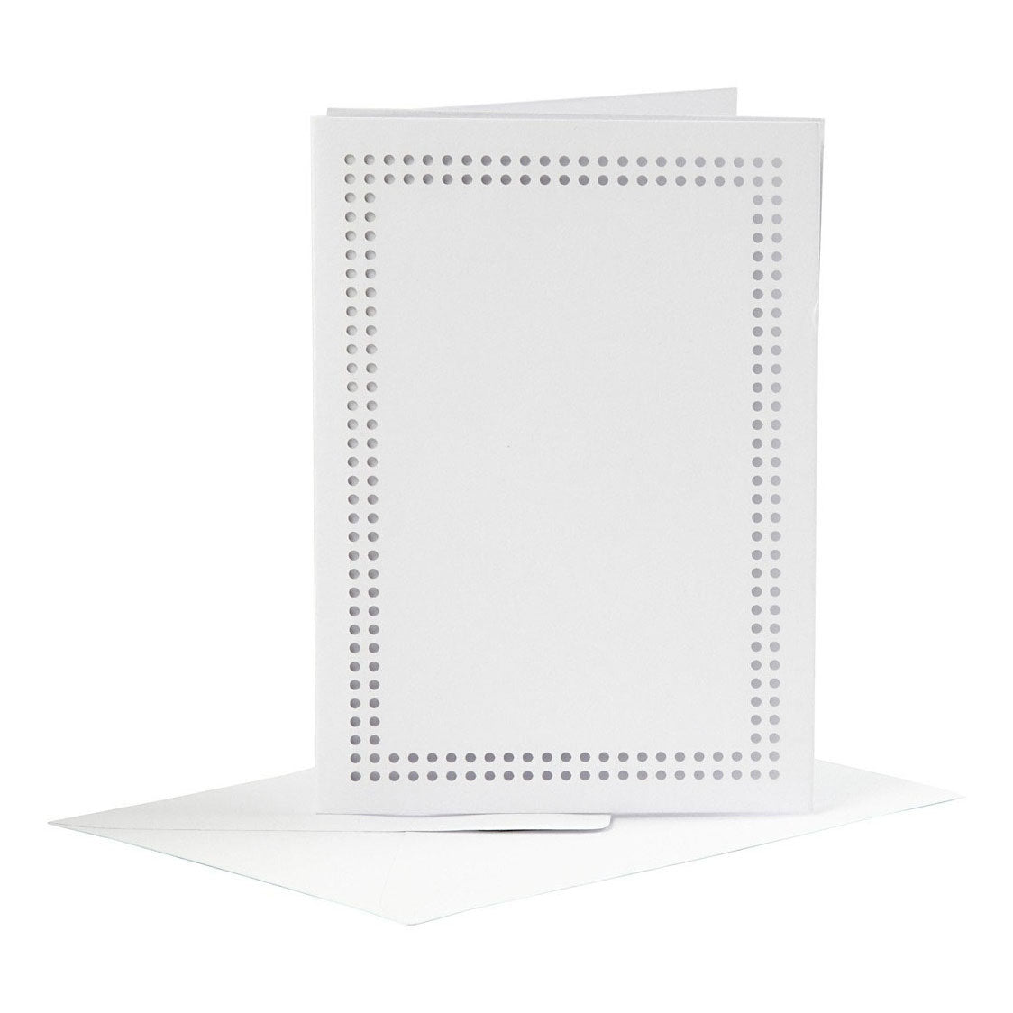 Creativ company cards for embroidery, card size 10.5x15 cm, envelope size 11.5x16.5 cm, white, 6 sets in 1 box